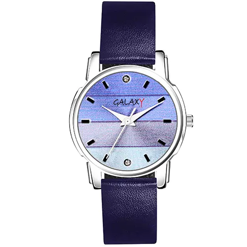 Blue Ombre Analog Watch with Diamond Accents