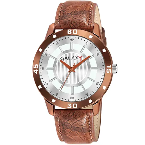 Brown Vintage White Dial Watch