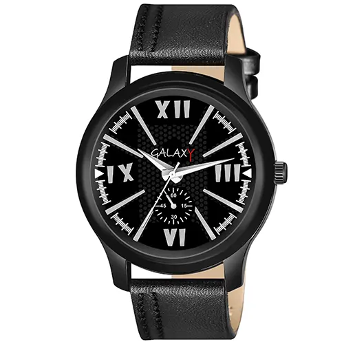 Galaxy Black Vintage Roman Numeral Watch