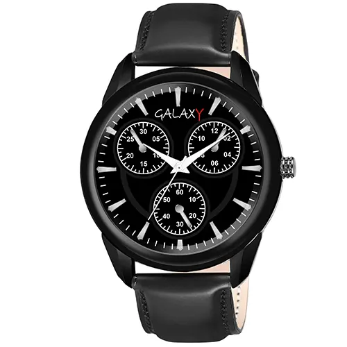 Classic Vegas Black Leather Watch