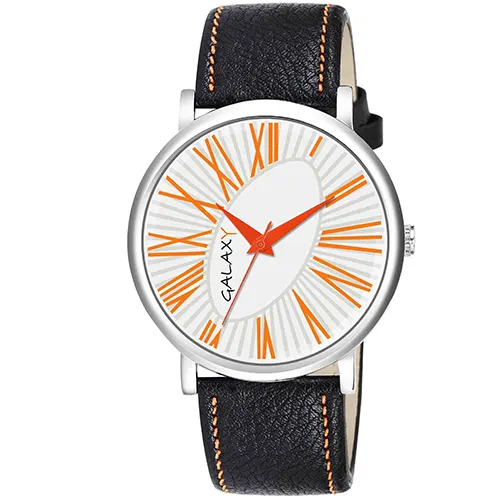 Roman Numeral Dial Faux Leather Watch