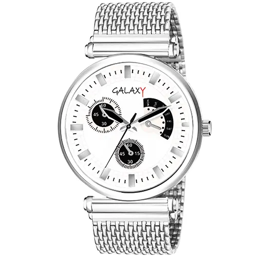 Galaxy Majestic Stainless Steel Case Watch
