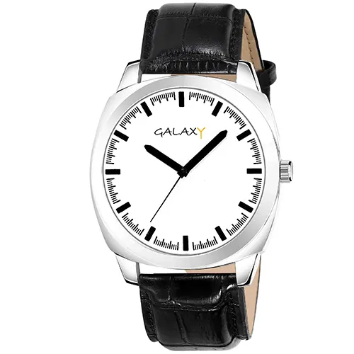 Men's Square White Dial Analog Watch