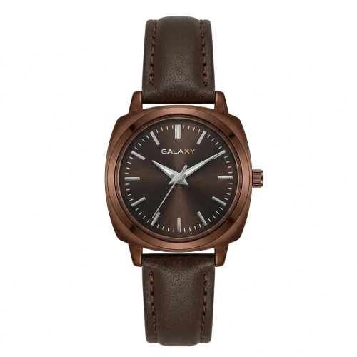 Galaxy Bellaz Classic Brown faux leather strape watch