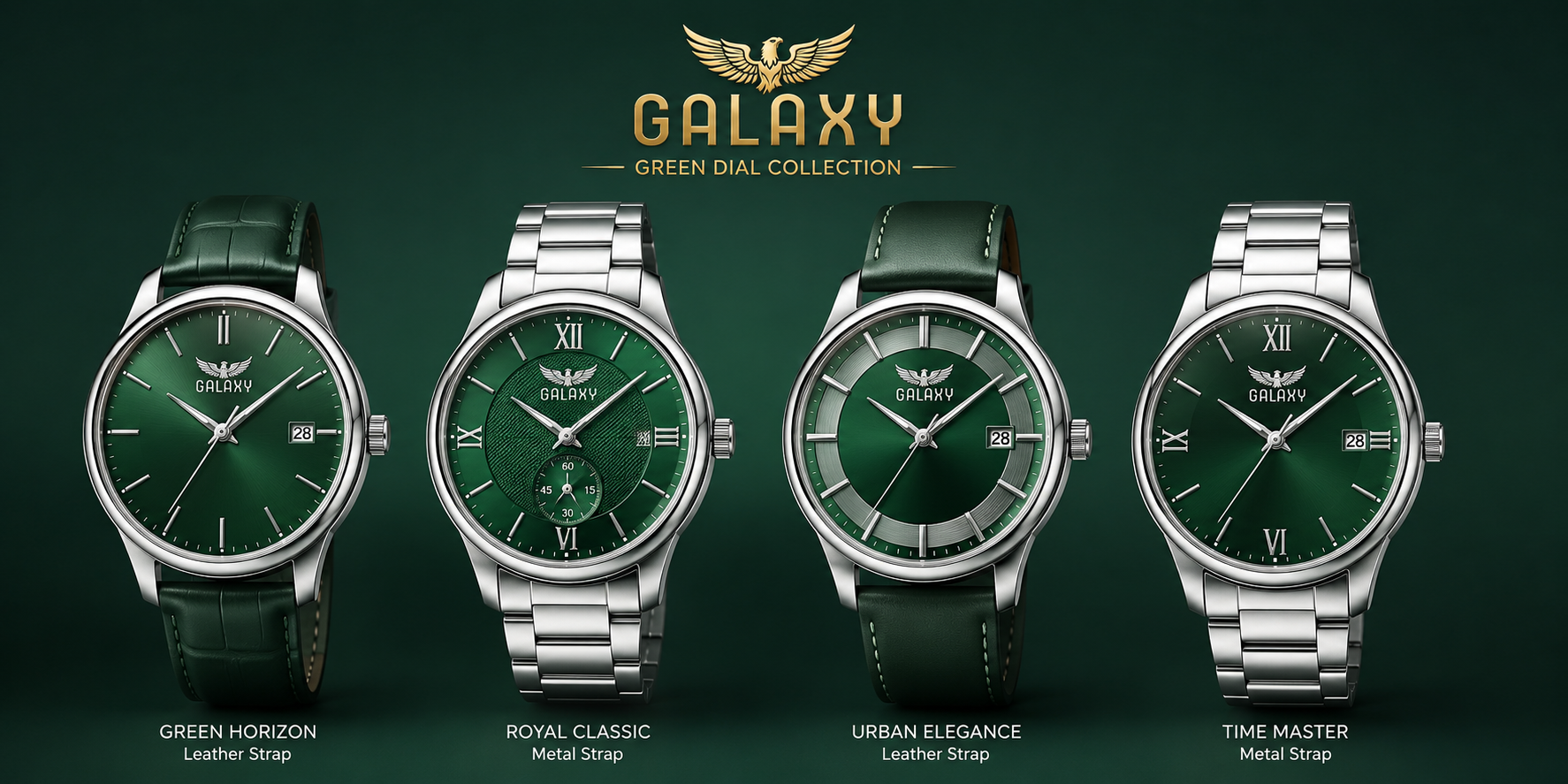 Green Dial Watch Collection – Galaxy Watch