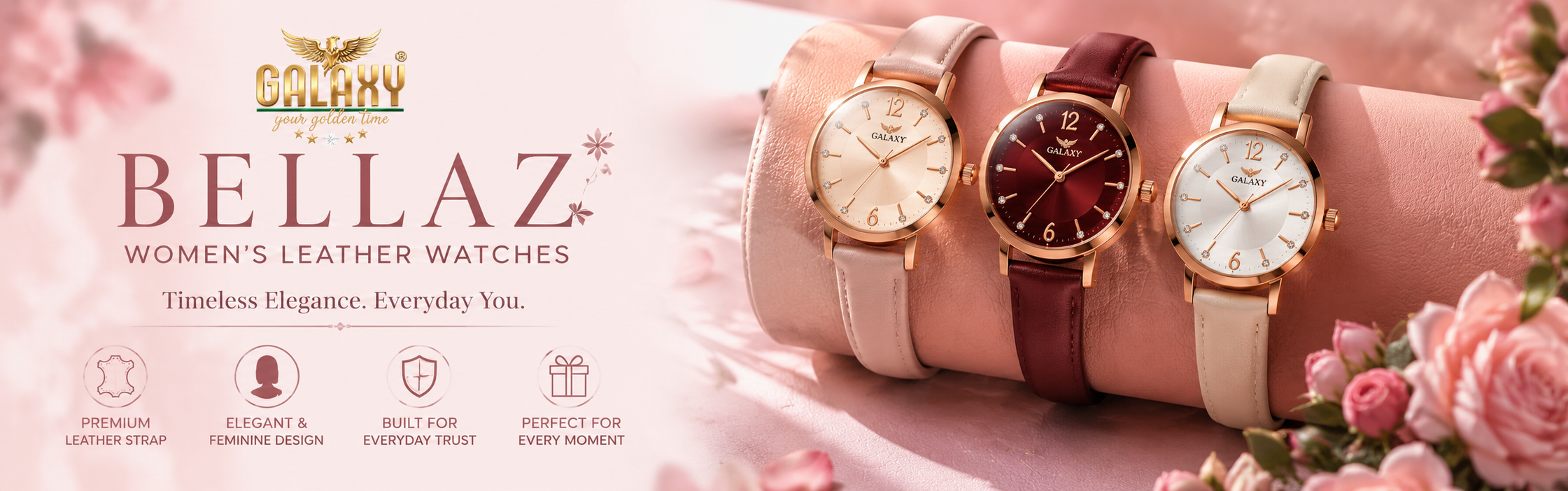 Women's Leather Watches by Galaxy Watch – Galaxy Bellaz Collection