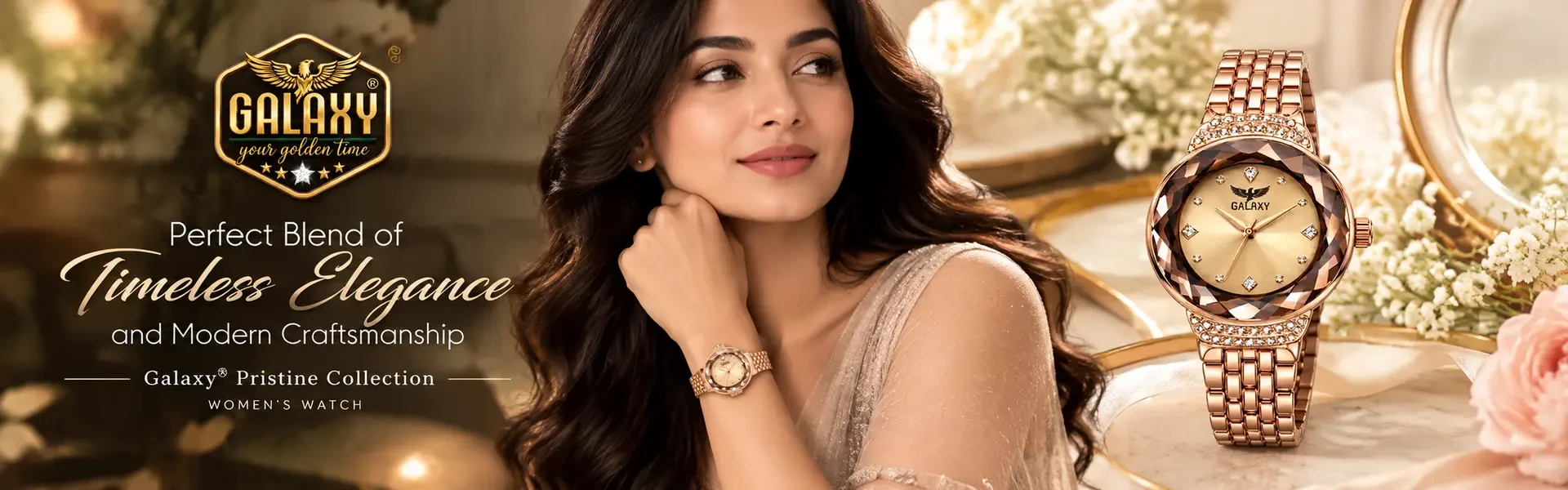 Perfect Blend of Timeless Elegance and Modern Craftsmanship | Galaxy® Pristine Collection | Women's Watch
